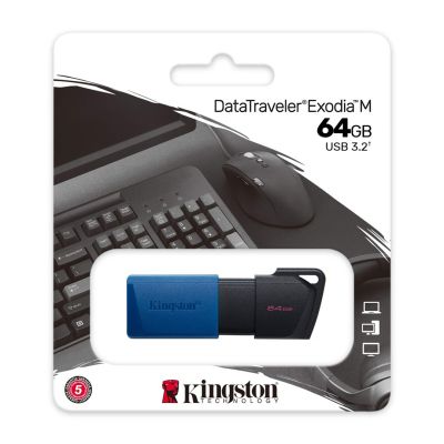 3. KINGSTON Exiodia 64GB USB3.2 blue
