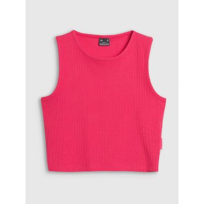 6. Crop top dzianinowy damski 4F 4FRSS25TSLEF234-54S
