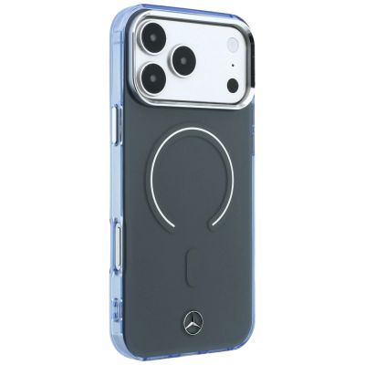 4. Etui Mercedes Double Layer Iconic Logo MagSafe na iPhone 18 Pro Max / 17 Pro Max - ciemnoszare