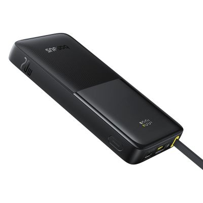 3. Powerbank Baseus Bipow 2 10000mah 20W z cyfrowym wyświetlaczem z wbudowanym kablem USB-C - czarny