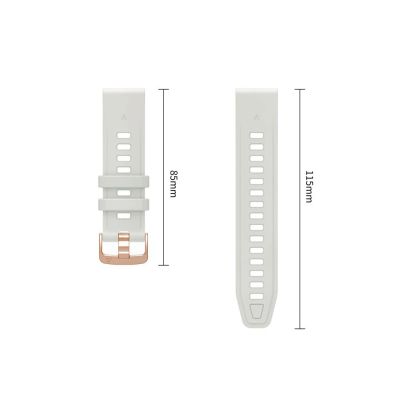 4. Pasek Tech-Protect Silicone na Garmin Fenix 5S / 5S Plus / 6S / 6S Pro / 7S / 8 / 9 / 9 Pro (43 mm) - szary