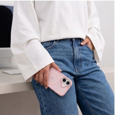 7. Etui Tech-Protect BasicMag MagSafe na iPhone 17 - różowe matowe