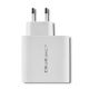 6. QOLTEC ŁADOWARKA SIECIOWA 63W | 5-20V | 1.5-3A | USB TYP C PD | USB QC 3.0 | BIAŁA