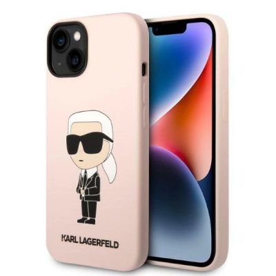 Etui Karl Lagerfeld Silicone Ikonik na iPhone 13 / 14 - różowe
