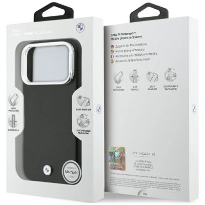 8. Etui BMW M Sign Metal Logo MagSafe na iPhone 17 Pro - czarne