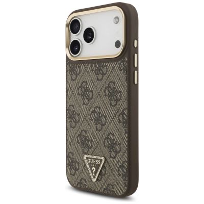 2. Etui Guess 4G Triangle Logo MagSafe na iPhone 17 Pro Max - brązowo-złote