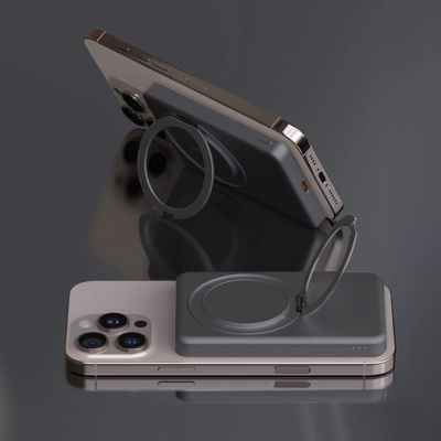 6. Powerbank Dudao K28S 20W PD 5000mAh z MagSafe i podstawką - szary