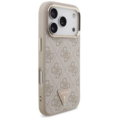 4. Etui Guess 4G Triangle Logo MagSafe na iPhone 18 Pro / 17 Pro - różowo-złote