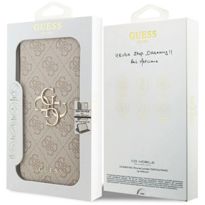 7. Etui Guess Book 4G Metal Logo na iPhone 18 Pro Max / 17 Pro Max - różowe