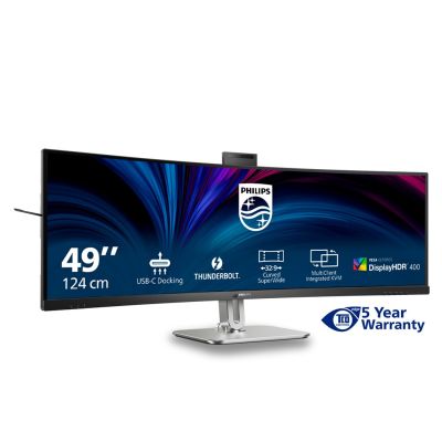 10. Philips 49B2U6903CH/00 monitor komputerowy 124,5 cm (49") 5120 x 1440 px Dual QHD LCD Szary