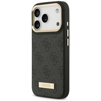 2. Etui Guess 4G Logo Plate MagSafe na iPhone 18 Pro / 17 Pro - czarne
