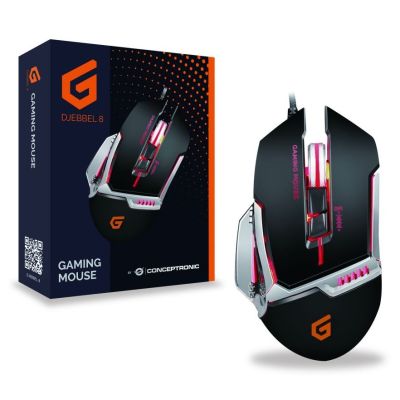 4. Conceptronic DJEBBEL 8 myszka Gaming Dla praworęcznych USB Typu-A Optyczny 4000 DPI
