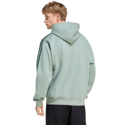 3. Bluza męska adidas Essentials 3-Stripes Fleece Hoodie jasnozielona KY4172