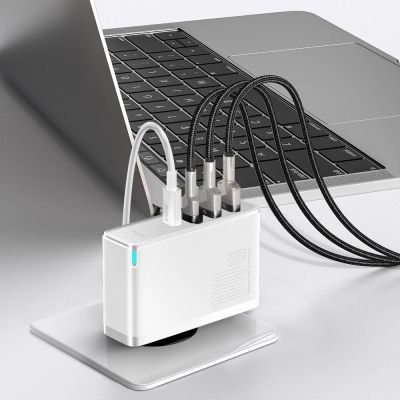 11. Baseus GaN2 Pro szybka ładowarka sieciowa 100W USB / USB Typ C Quick Charge 4+ Power Delivery biały (CCGAN2P-L02)