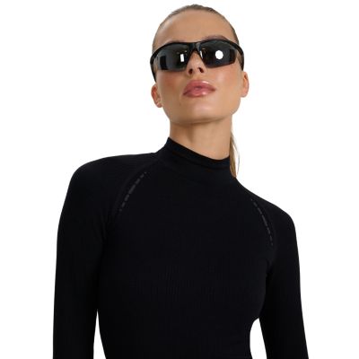 13. Koszulka damska longsleeve 4F F419 głęboka czerń 4FWAW25TFLOF419 20S