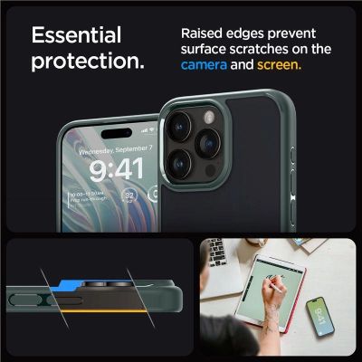 5. Etui Spigen Ultra Hybrid na iPhone 15 Pro Max - ciemnozielone