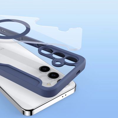 10. Etui Dux Ducis Skin X Pro na Samsung Galaxy S24+ z MagSafe i klapką - niebieskie