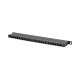 3. Panel krosowy high density 19'' 24x RJ45, LSA poziom, kat.6A, ekranowany, 0.5U, czarny, prowadnica kabli