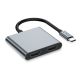 2. Adapter Tech-Protect HB08 4w1 USB-C + USB2.0 + 2 x HDMI 4K 60HZ - szary