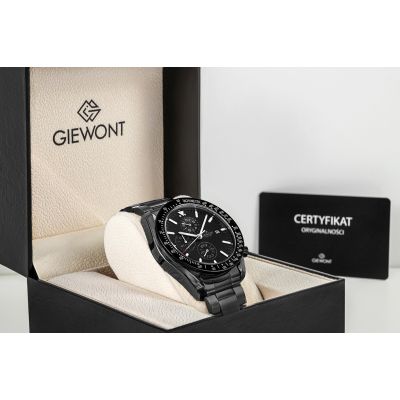 7. Zegarek Męski Giewont Chronograph Sapphire Czarny GW8720-B1