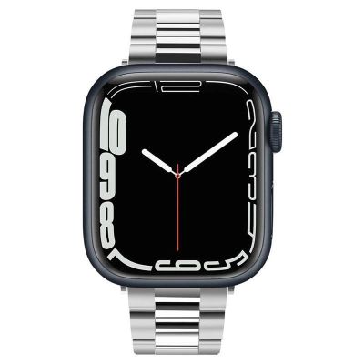 12. Pasek Spigen Modern Fit Band na Apple Watch 4/5/6/7/8/SE (38/40/41 mm) - srebrny