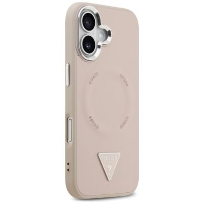 4. Etui Guess Triangle Logo MagSafe na iPhone 17 - różowe