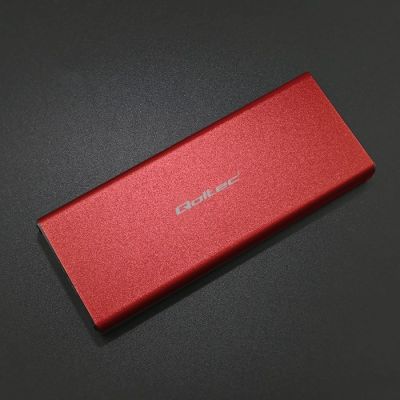 5. QOLTEC OBUDOWA NA DYSK M.2 SSD | SATA | NGFF | USB 3.0 | SUPER SPEED 5GB/S | 2TB | CZERWONY