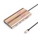 Stacja dokująca USB-C Orico XDR 12w1 RGB 3x USB-A USB-C PD 100W HDMI 4K VGA RJ45 Gigabit czytnik kart SD i microSD - różowo-złota