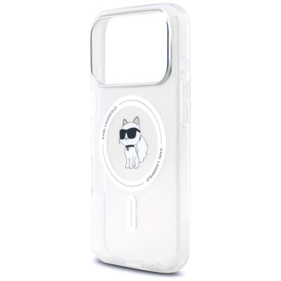 6. Etui Karl Lagerfeld IML Choupette MagSafe na iPhone 17 Pro - przezroczyste