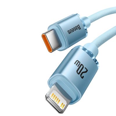 2. Kabel Baseus CAJY001303 Lightning - USB-C PD 20W 480Mb/s 1,2m - niebieski