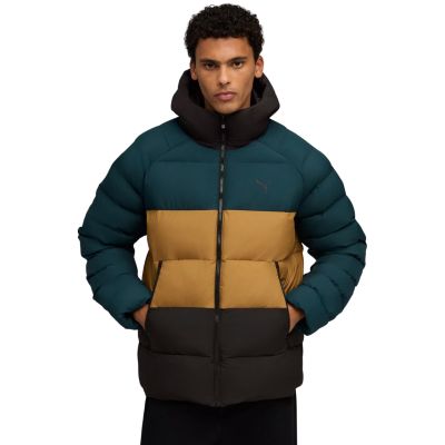 6. Kurtka męska Puma Mono Hooded zielono-brązowo-czarna 688367 75