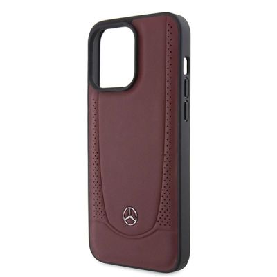 6. Etui Mercedes Leather Urban Bengale do iPhone 15 Pro - czerwone