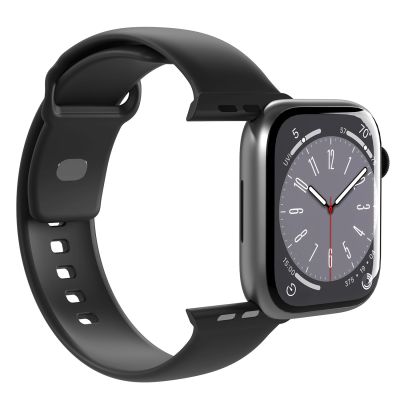 4. Pasek silikonowy Puro Icon do Apple Watch 42 / 44 / 45 / 49 mm - czarny (2 szt.)