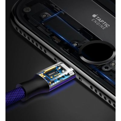 11. Baseus Yiven kabel przewód w materiałowym oplocie USB / Lightning 1,8M czarny (CALYW-A01)