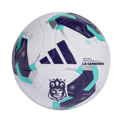 Piłka nożna adidas Queens League biało-fioletowo-zielona KE8232