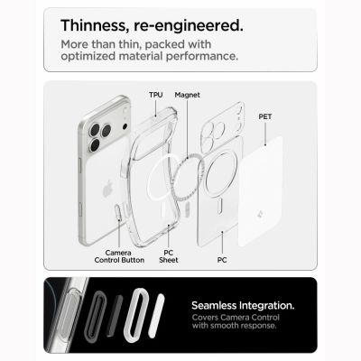 9. Etui Spigen Ultra Hybrid MagSafe na iPhone 18 Pro / 17 Pro - białe