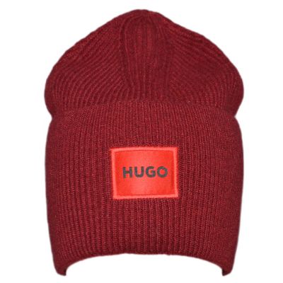 3. Czapka zimowa wełniana Hugo Boss Beanie Czerwona - 50496011-604