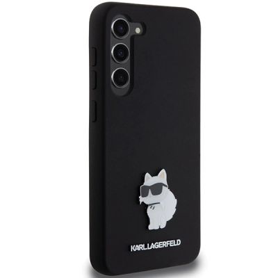 4. Etui Karl Lagerfeld Silicone Choupette Metal Pin na Samsung Galaxy S24+ - czarne