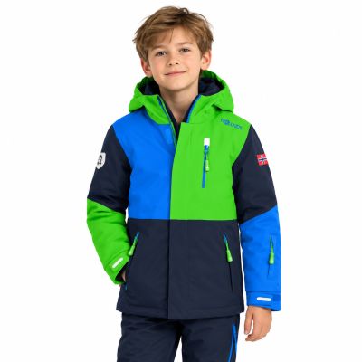 3. Kurtka zimowa dla dzieci Trollkids Kids Hallingdal Jacket z kapturem outdoorowa wielokolorowa (226-340)