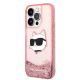 2. Etui Karl Lagerfeld Glitter Choupette Head na iPhone 14 Pro Max - różowe