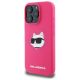 2. Etui Karl Lagerfeld Silicone Choupette Head MagSafe na iPhone 16 Pro - różowe