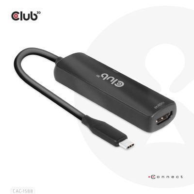 5. CLUB3D CAC-1588 adapter kablowy 0,17 m USB Type-C HDMI Czarny