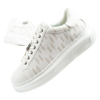 Karl Lagerfeld Kapri buty męskie sneakersy skóra naturalna białe