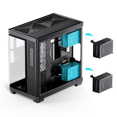 12. Jonsbo TK-4 Gehäuse, Midi-Tower, ATX, Tempered Glass - schwarz