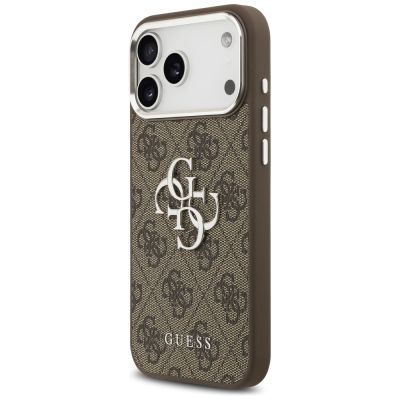 2. Etui Guess 4G Big 4G Classic Logo na iPhone 17 Pro Max brązowy - srebrne
