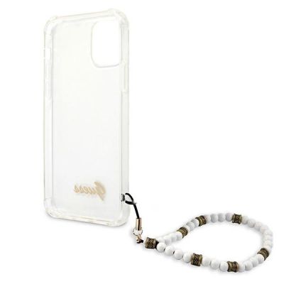 7. Etui Guess White Pearl na iPhone 12 Pro Max - przezroczyste