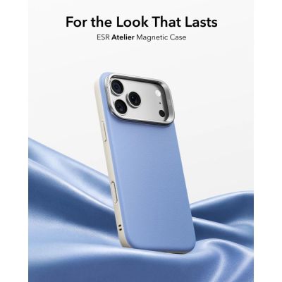 2. Etui ESR Atelier Kickstand MagSafe na iPhone 18 Pro / 17 Pro - jasnoniebieskie