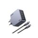 14. Ugreen Nexode Pro 160W GaN Charger with USB-C Cable Uniwersalne Czarny, Szary Prąd przemienny Szybkie ładowanie Wewnętrzna