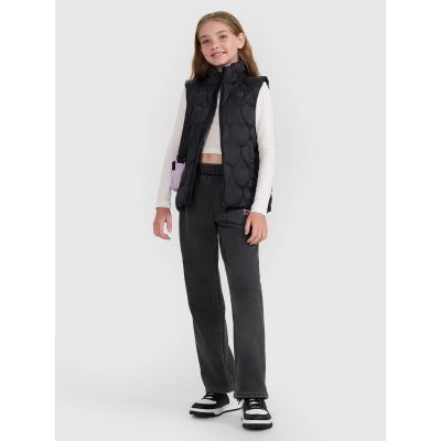 5. Bezrękawnik puchowy z wypełnieniem syntetycznym dziewczęcy 4F 4FJRAW25TVJAF323-20S