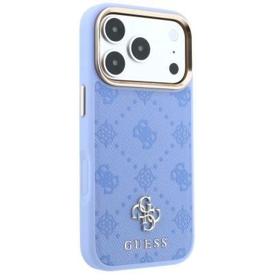 4. Etui Guess Peony 4G Small Logo MagSafe na iPhone 18 Pro / 17 Pro - jasnoniebieskie